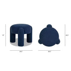 Jennifer Taylor Home Hugo Pouf Entièrement Rembourré Rond de 20,5 po