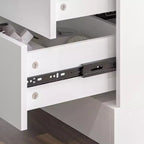 Famapy Hauteur - Bureau d'ordinateur réglable Bureau d'ordinateur Bureau debout: Bureau spacieux en forme de L, Armoires de rangement