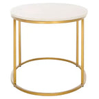 Table basse Tage en marbre - Marbre blanc/Doré - Safavieh