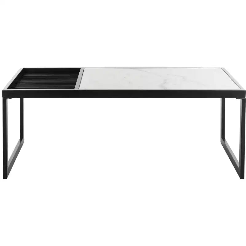 Zuri Coffee Table - COF6200A - White/Black - Safavieh