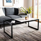 Table basse Zuri - COF6200A - Blanc/Noir - Safavieh