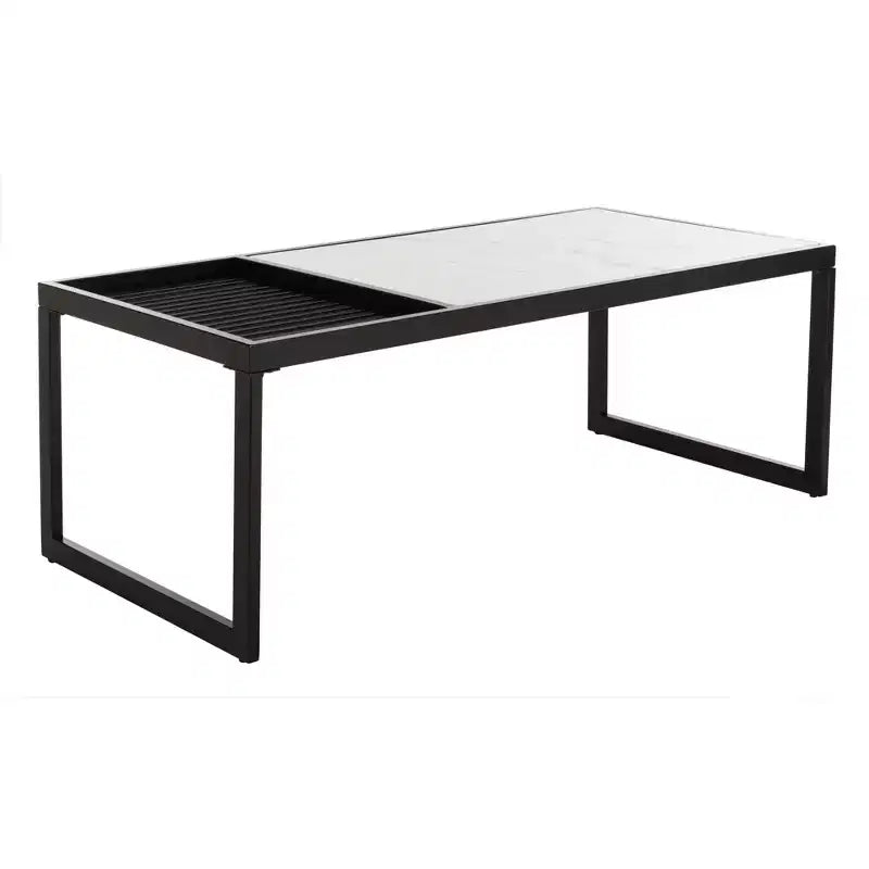 Table basse Zuri - COF6200A - Blanc/Noir - Safavieh