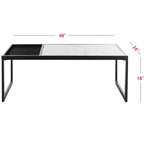 Table basse Zuri - COF6200A - Blanc/Noir - Safavieh