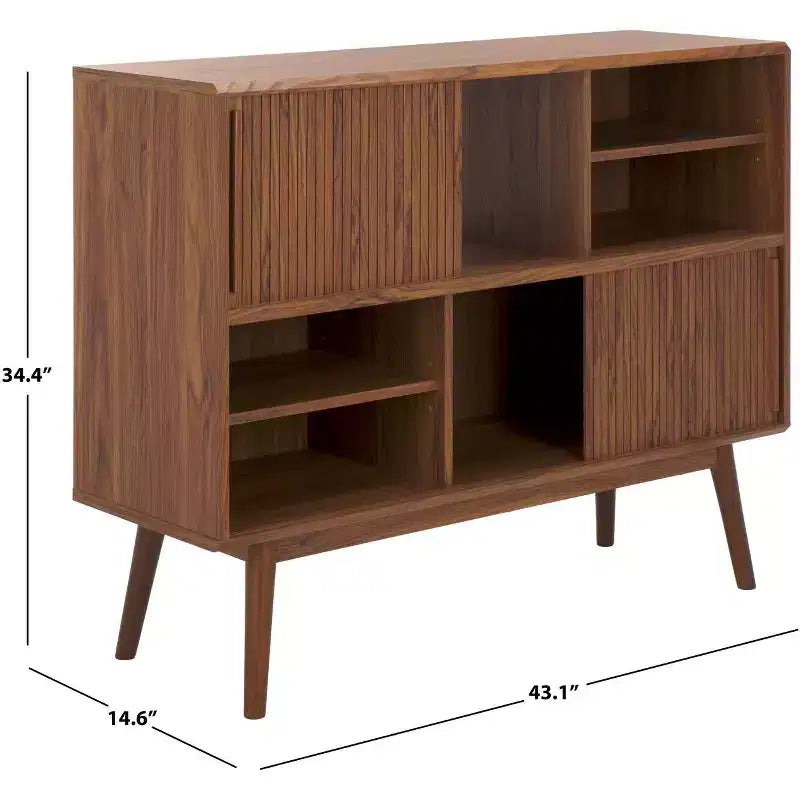 Meuble TV Javante à porte coulissante - MED9626 - Noyer - Safavieh