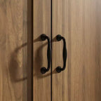 Îlot de cuisine Famapy marron 2 portes avec 2 tiroirs