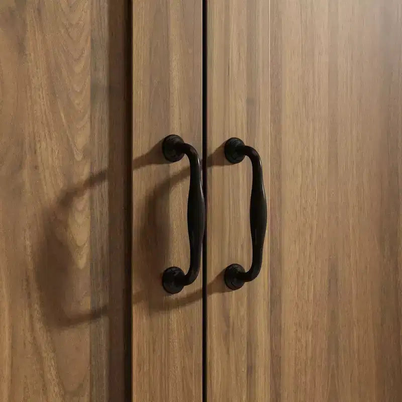Îlot de cuisine Famapy marron 2 portes avec 2 tiroirs