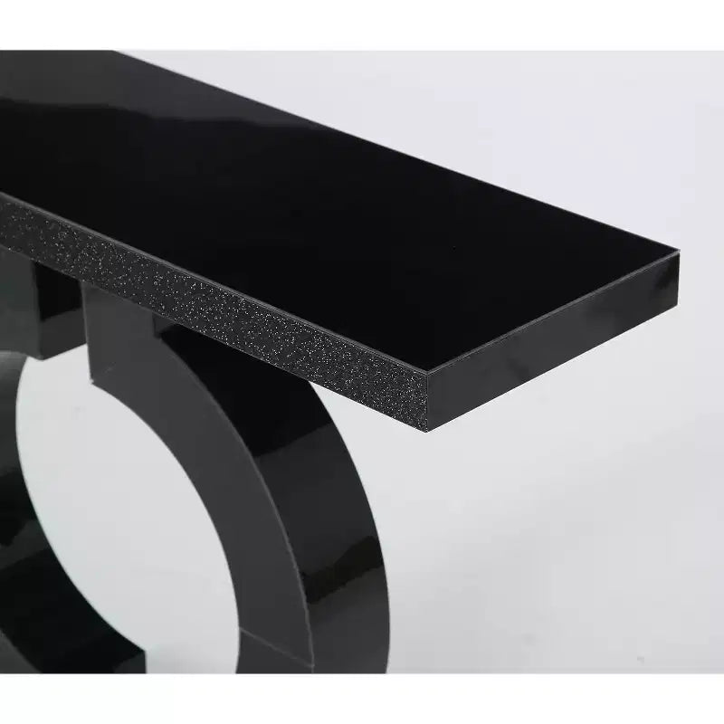 Console moderne Lantine 43 avec base en O et miroir