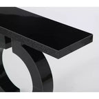 Console moderne Lantine 43 avec base en O et miroir