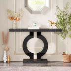 Console moderne Lantine 43 avec base en O et miroir