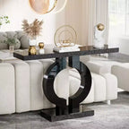 Console moderne Lantine 43 avec base en O et miroir