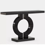Console moderne Lantine 43 avec base en O et miroir