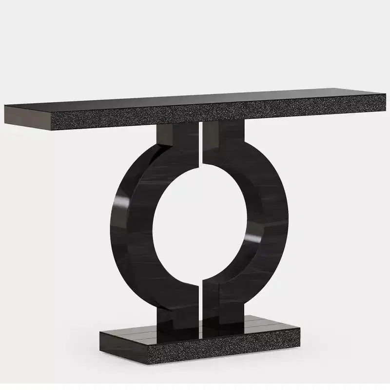 Console moderne Lantine 43 avec base en O et miroir