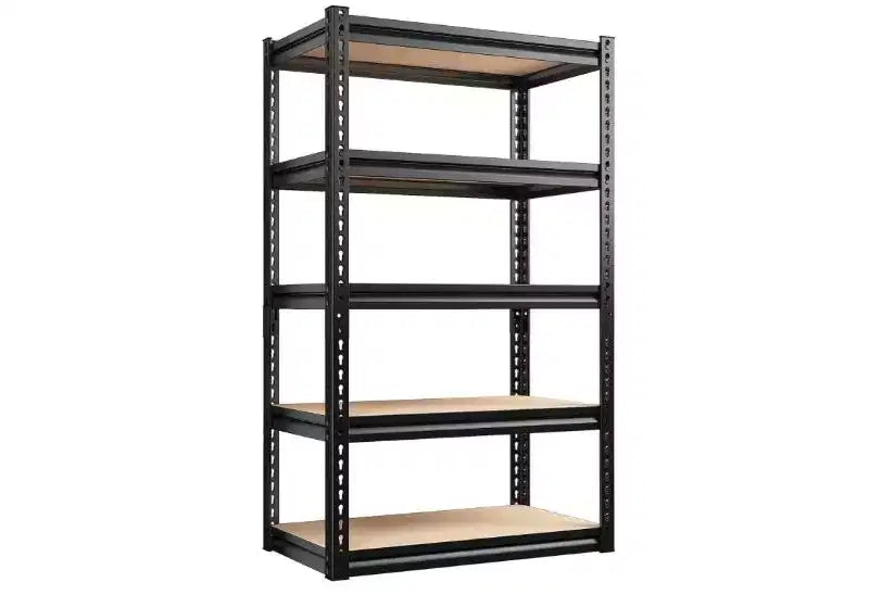 WhizMax 5-Tier Storage Shelves, Heavy Duty Metal Shelving Unit, Adjustable Garage Storage Shelving Utility Rack, 48 L x 18 W x 73 H, Black