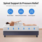 FDW Matelas en mousse à mémoire de forme au thé vert de 12 pouces, infusé de gel rafraîchissant, sans fibre de verre/certifié CertiPUR-US/matelas en boîte, blanc