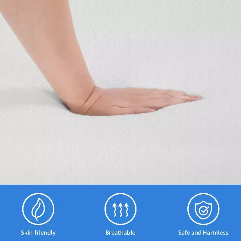 FDW Matelas en mousse à mémoire de forme au thé vert de 12 pouces, infusé de gel rafraîchissant, sans fibre de verre/certifié CertiPUR-US/matelas en boîte, blanc