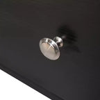 Meuble TV Rochester LeisureMod avec cadre en bois, rangement fermé et pieds en fer noir - Console média, salon, centre de divertissement moderne
