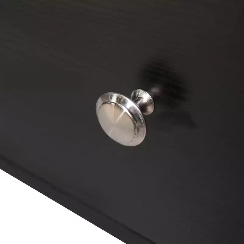 Meuble TV Rochester LeisureMod avec cadre en bois, rangement fermé et pieds en fer noir - Console média, salon, centre de divertissement moderne