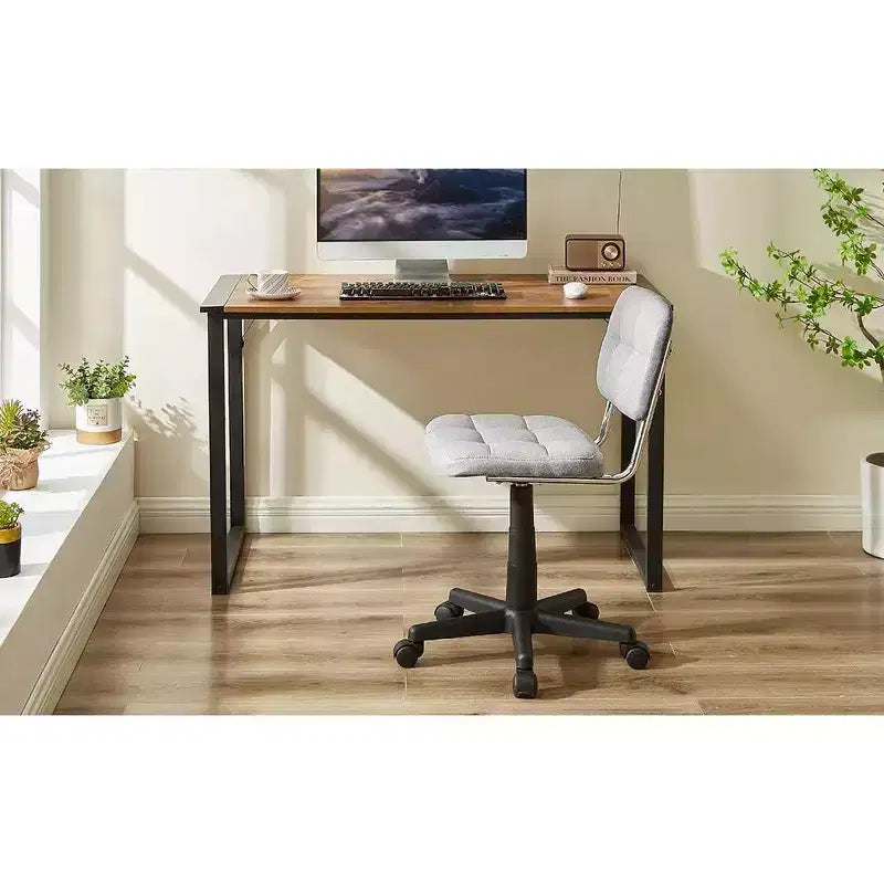 Chaise de bureau à domicile moderne VECELO sans accoudoirs, pivotante à 360 degrés, réglable en hauteur