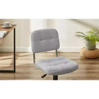 Chaise de bureau à domicile moderne VECELO sans accoudoirs, pivotante à 360 degrés, réglable en hauteur