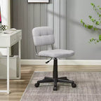 Chaise de bureau à domicile moderne VECELO sans accoudoirs, pivotante à 360 degrés, réglable en hauteur