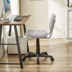 Chaise de bureau à domicile moderne VECELO sans accoudoirs, pivotante à 360 degrés, réglable en hauteur