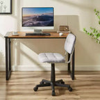 Chaise de bureau à domicile moderne VECELO sans accoudoirs, pivotante à 360 degrés, réglable en hauteur