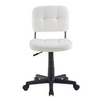 Chaise de bureau à domicile moderne VECELO sans accoudoirs, pivotante à 360 degrés, réglable en hauteur
