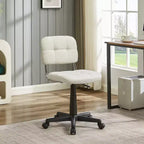 Chaise de bureau à domicile moderne VECELO sans accoudoirs, pivotante à 360 degrés, réglable en hauteur