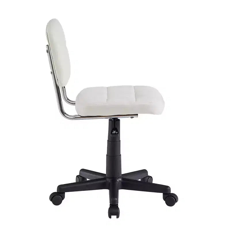 Chaise de bureau à domicile moderne VECELO sans accoudoirs, pivotante à 360 degrés, réglable en hauteur