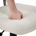 Chaise de bureau à domicile moderne VECELO sans accoudoirs, pivotante à 360 degrés, réglable en hauteur