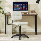 Chaise de bureau à domicile moderne VECELO sans accoudoirs, pivotante à 360 degrés, réglable en hauteur