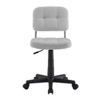 Chaise de bureau à domicile moderne VECELO sans accoudoirs, pivotante à 360 degrés, réglable en hauteur