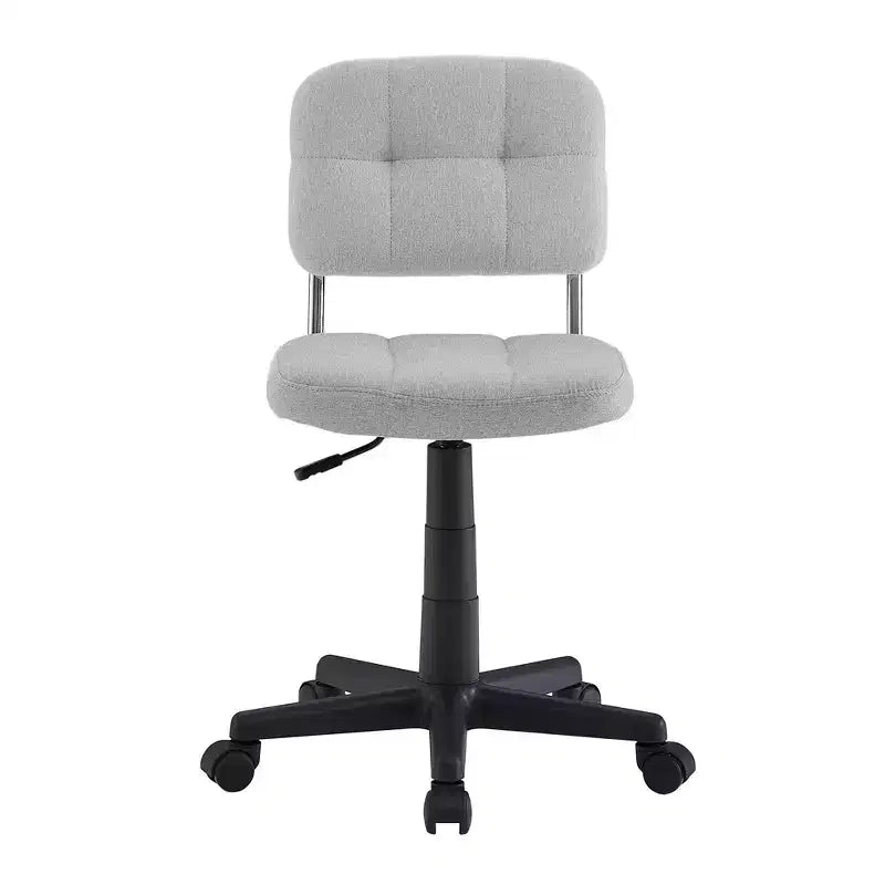 Chaise de bureau à domicile moderne VECELO sans accoudoirs, pivotante à 360 degrés, réglable en hauteur