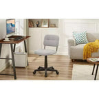 Chaise de bureau à domicile moderne VECELO sans accoudoirs, pivotante à 360 degrés, réglable en hauteur