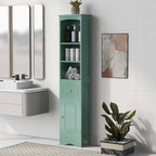 Meuble de salle de bain haut avec placard de rangement, tiroir et étagères