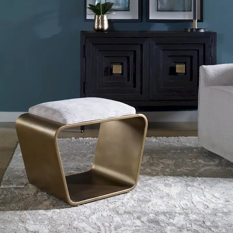 Petit banc doré