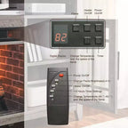 Meuble TV moderne de 55 pouces, console de divertissement avec cheminée encastrable, meuble de rangement pour salon