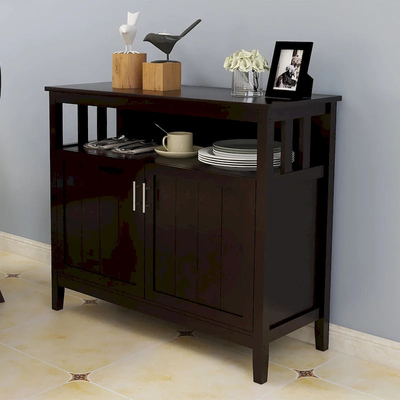 Desserte de cuisine et buffet de rangement marron