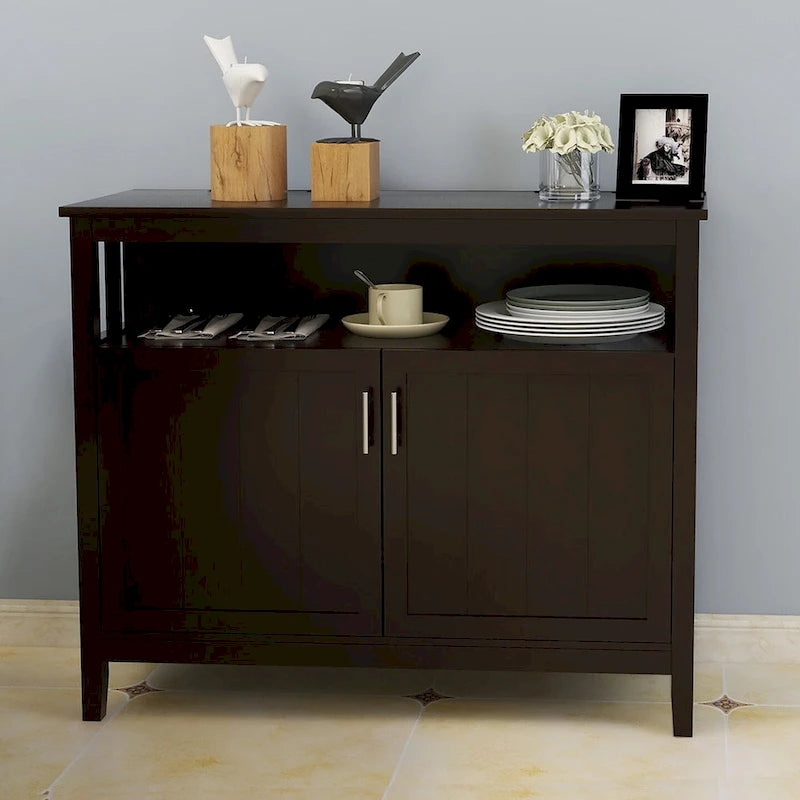 Desserte de cuisine et buffet de rangement marron