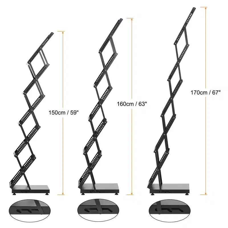 Présentoir pliable Unique Bargains à 5 niveaux pour catalogues et magazines avec roues, 1 pièce