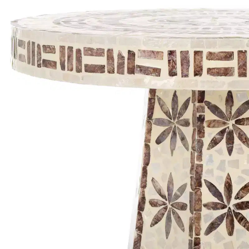 Table d'appoint Keerin - ACC1805A - Blanc/Or - Safavieh