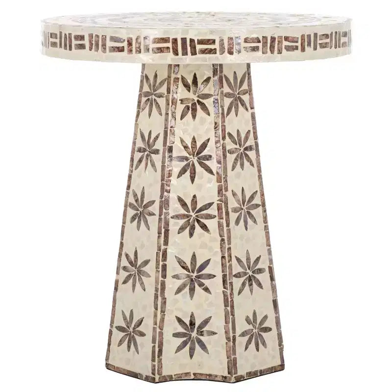 Table d'appoint Keerin - ACC1805A - Blanc/Or - Safavieh