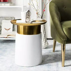 Table d'appoint avec plateau Zenith - ACC3200 - Or/Blanc - Safavieh