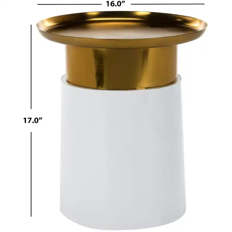 Table d'appoint avec plateau Zenith - ACC3200 - Or/Blanc - Safavieh