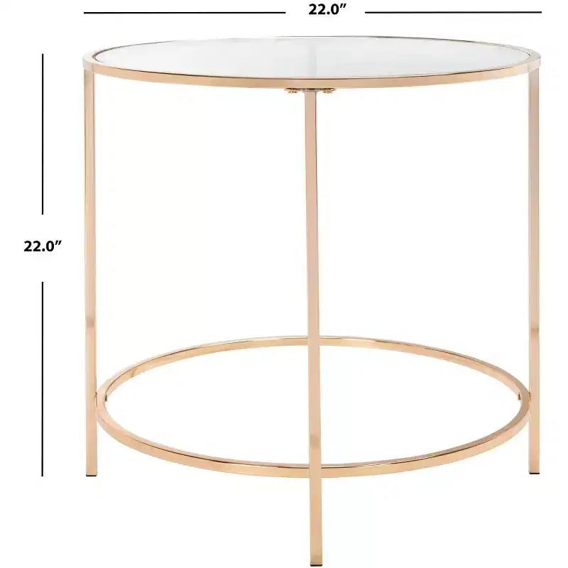 Table d'appoint ronde Kolby - ACC8004A - Or poli - Safavieh
