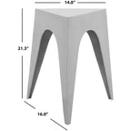 Table d'appoint latérale en aluminium Indium Triangle - FOX5501A - Argent - Safavieh Couture