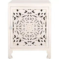 Reimu 2 Shelf 1 Door Nightstand - NST5306 - White Washed - Safavieh