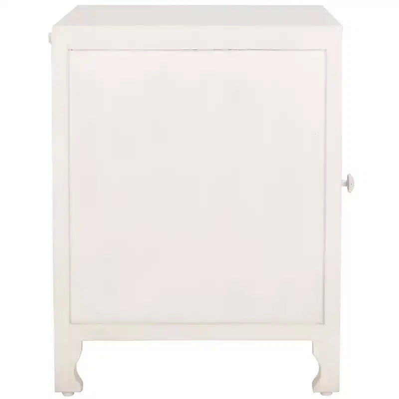 Table de Chevet Reimu 2 Étages 1 Porte - NST5306 - Blanc Délavé - Safavieh
