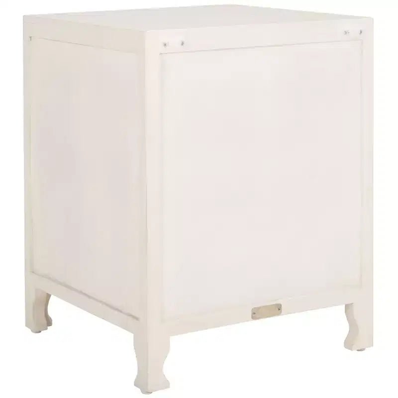 Table de Chevet Reimu 2 Étages 1 Porte - NST5306 - Blanc Délavé - Safavieh