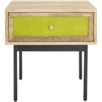 Bahiti 1 Drawer Nighstand - NST9008 - Natural/Black - Safavieh